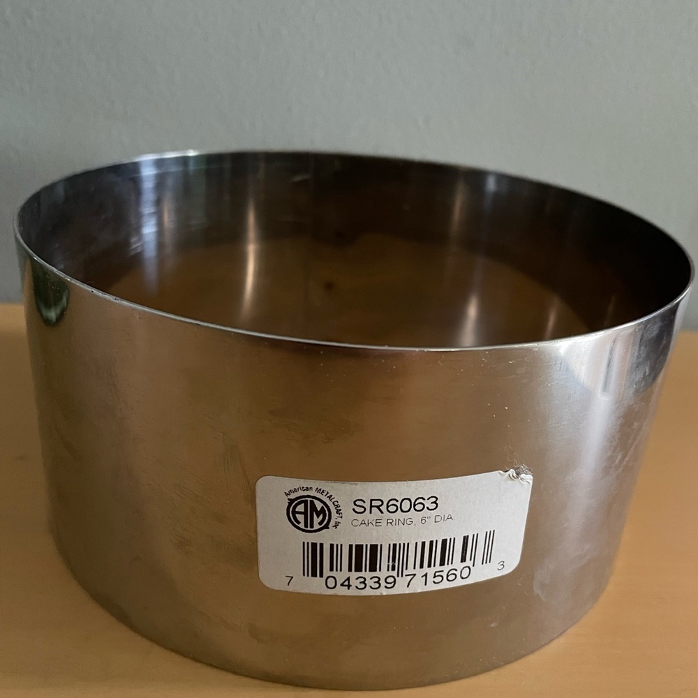 Stainless Steel Cake Ring by American Metalcraft and cookie cutters.